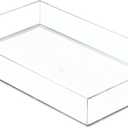 iDesign Clear Drawer Organizer, Plastic Tray for Makeup Storage on Bathroom Vanity, Dresser or Desk (X-Large)