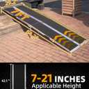 VNN 7ft Wheelchair Ramp with 4 Support Legs, Seamless Portable Aluminum Ramps for Wheelchairs for Home Steps & Stairs, Heavy Duty Non-Slip Mobility Scooter Threshold Ramp, 800lbs Capacity