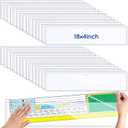 Chinco 30 Pcs Self Adhesive Pockets, Bin Labels for Storage Bins, Clear Pocket Label Sleeves, Plastic Index Card Holder with Top Open for Organizing Bins Box Drawer(18 x 4 Inches)
