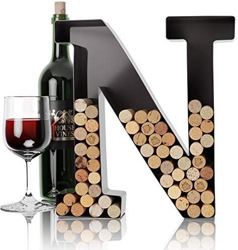 Wine Letter Cork Holder Art Wall Décor ~ Metal Letter Wine Cork Holder Monogram ~ Individual Wine Letter Cork Holders A Thru Z ~ Gifts for Wine Lovers ~ by HouseVines (N)