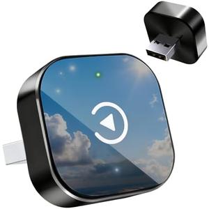 Wireless CarPlay Adapter 2026 Upgrade - Small Size, Fast Stable Connection, Plug-and-Play for iPhone iOS & Android Devices