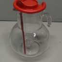 Bormioli Rocco Kufra Jug with Ice Container, Red Lid, 72 3/4 Ounce
