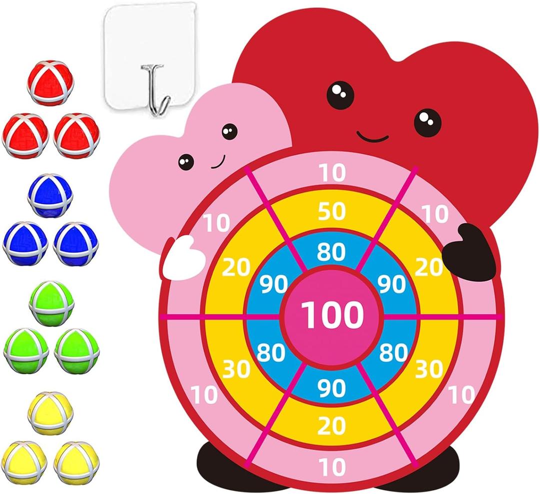 Valentines Day Gifts for Kids,30" Large-Dartboard Game,Valentine Gift Toys Exchange for Boys Girls Toddlers Classroom School Party Favor Supplies Decorations