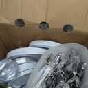 BESTVIP 600PCS Silver Dinnerware Set for 100 Guests, Plastic Plates for Party, 100 Silver Disposable Plates, 100 Dessert Plates, 100 Cups, 100 Spoons, 100 Forks and 100 Knives