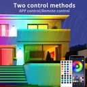 300 ft Outdoor LED Strip Lights Waterproof,IP68 Waterproof LED Light Strips with Remote,App Control Music Sync RGB Outdoor LED Rope Lights,LED Lights for Bedroom,Roof,Deck,2 Rolls of 150ft