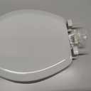 Mayfair Cameron Silver Toilet Seat, Non Slip Heavy Duty Wood, Easy Clean, Made in USA, Round