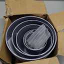 Plant Pots Indoor 7.5/6.5/6/5/4/3.5 Inch Set of 6 Plastic Planters for Indoor Plants with Drainage Hole and Drain Plug, Plastic Flower Pots, Nursery Planting Pot for Outdoor Plants (Gray)