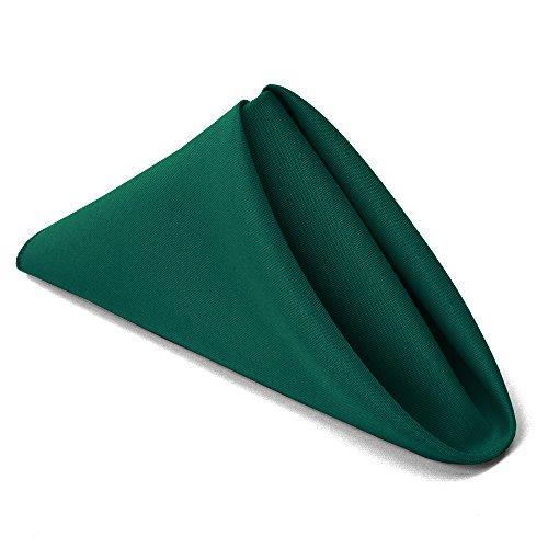 TableLinensforLess 17x17-Inch Cloth Napkins (6, Forest Green)
