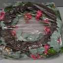 24 Inch Pink Hydrangea Wreaths for Front Door, Spring Summer Artificial Floral Wreaths with Pink Wildflowers, Green Olive Leaves Large Foliage, Farmhouse Rustic Decor for Porch, Wall, Garden