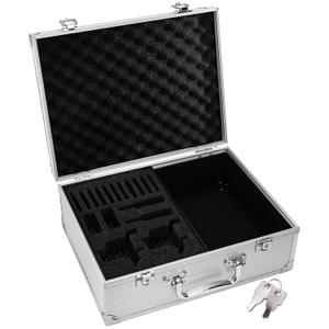 DEAYOU Tattoo Kit Box, Tattoo Machine Case with Lock Key and Sponge, Aluminum Alloy Tattoo Storage Organizer Carrying Case for Tattoo Equipment and Supplies, Makeup Tools, Travel, 12.2" x 9.4" x 5.1"