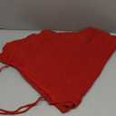 QLEKEY Red Christmas Tree Skirt, 32 Inch Mermaid Scale Wave Pattern Knitted Xmas Tree Skirt, Rustic Christmas Holiday Decoration.