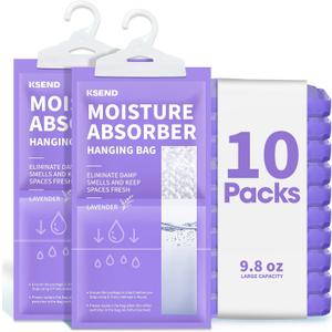 Ksend Moisture Absorber, 10 Pack Hanging, Lavender Scent
