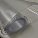 5'×8' Frosted Clear Floor Mat Under Dining Room Table