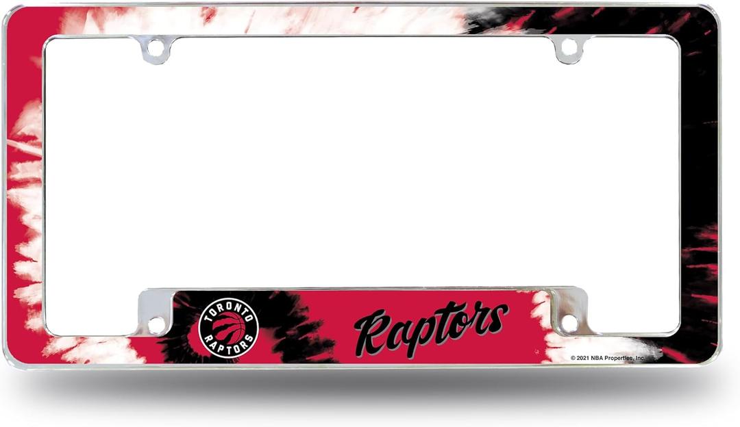 Rico Industries NBA Basketball Primary 12" x 6" Chrome All Over Automotive License Plate Frame for Car/Truck/SUV (Toronto Raptors)