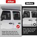 Canvcle Window Visors Rain Guards for 2020-2025 2026 Jeep Gladiator Accessories, Outside-Mount Tape-On Side Window Wind Deflectors Vent Visors Shades Rainproof 4PCS