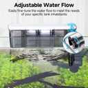 AQQA Quiet Hang on Back Aquarium Filter for 30-50 Gallon, Fish Tank Filters with Adjustable Flow, Auto Start Powerful Filtration HOB Filter, Easy Install for Freshwater Aquariums,8W 200GPH