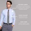 Van Heusen Men's Regular Fit Oxford Solid Buttondown Collar Dress Shirt (Blue, L)