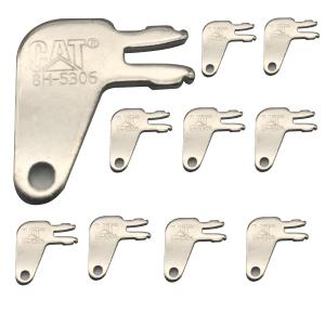 Ignition Keys, 10 Pack 8H5306 Master Disconnect Key for Caterpillar CAT Equipment Battery Disconnect and Older Ignitions