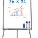Easel Whiteboard - Magnetic Portable Dry Erase 36 x 24 Tripod Height Adjustable, 3' x 2' Flipchart Easel Stand White Board for Office (36x24 Gray)