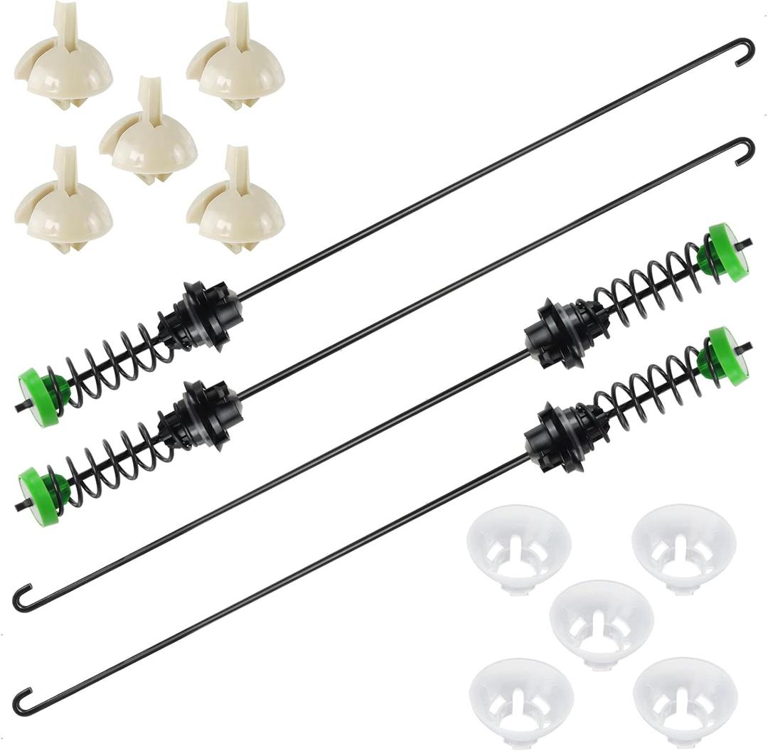 Updated W11130362 WTW5000DW2 WTW5000DW3 Washer Suspension Rod Kit by Blutoget-Fit for Whirlpool Kenmore Washer WTW5000DW0 MVWC565FW0 11022352510- Replaces W10594080 W10735786 W10748956 W10780040 Updated W11130362 WTW5000DW2 WTW5000DW3 Washer Suspension Rod Kit by Blutoget-Fit for Whirlpool Kenmore Washer WTW5000DW0 MVWC565FW0 11022352510- Replaces W10594080 W10735786 W10748956 W10780040