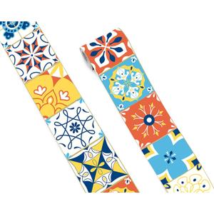 FLFK Wall Border Tile Stickers Peel and Stick Wallpaper Border for Kitchen Backsplash Bathroom Shower Room, 4"x240"