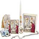Girls Blessed Sacrament Deluxe First Communion Gift Box Set with Candle