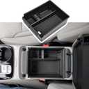 Center Console Organizer Tray Compatible with Hyundai Tucson Limited 2022 2023 2024 Tucson Hybrid Accessories, Automatic Transmission Only,SEL Only for Hybrid SEL,Armrest Secondary Storage Box,Black