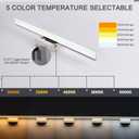 Chrome Vanity Lights for Bathroom 5CCT Dimmable Bathroom Lighting Fixtures Over Mirror Adjustable Lighting Angle Wall Light Fixtures 23.6 inch Long 18W LED Bar Light