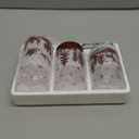 Eywamage Christmas Flameless Pillar Candles with Remote, Red Buffalo Plaid Table Decor, Flickering LED Pillar Candles Set of 3