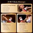 Lymphatic Drainage Massager & Anti Cellulite Massage Tool, Helps Reduce Stretch Marks & Cellulite, for Legs, Arms & Belly, Body Sculpting Machine with Microcurrent & Red-Light & Heat & Vibration