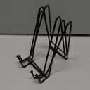 3 Pack 6 Inch Plate Stands for Display Picture - Vinyl Table Top Display, Decorative Metal Frame Holders for Book , Photo and Platter, Tabletop Art, Black 3 Packs