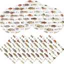 40Pcs Fishing Birthday Party Decorations Gone Fishing Birthday Plates and Napkins Fishing Party Supplies Tableware Set for Fisherman Fishing Decor Party Serves 20