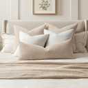 MIULEE Textured Boucle Throw Pillow Cover Neutral Accent Solid Lumbar Pillow Case Decorative Soft Pack of 1 Couch Cushion Chair Sofa Bedroom Livingroom Home Decor,36x14 Inch