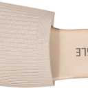 OYOANGLE Women's Single Band Square Open Toe Slide Sandals Summer Slip on Flat Sandals (8, Beige)