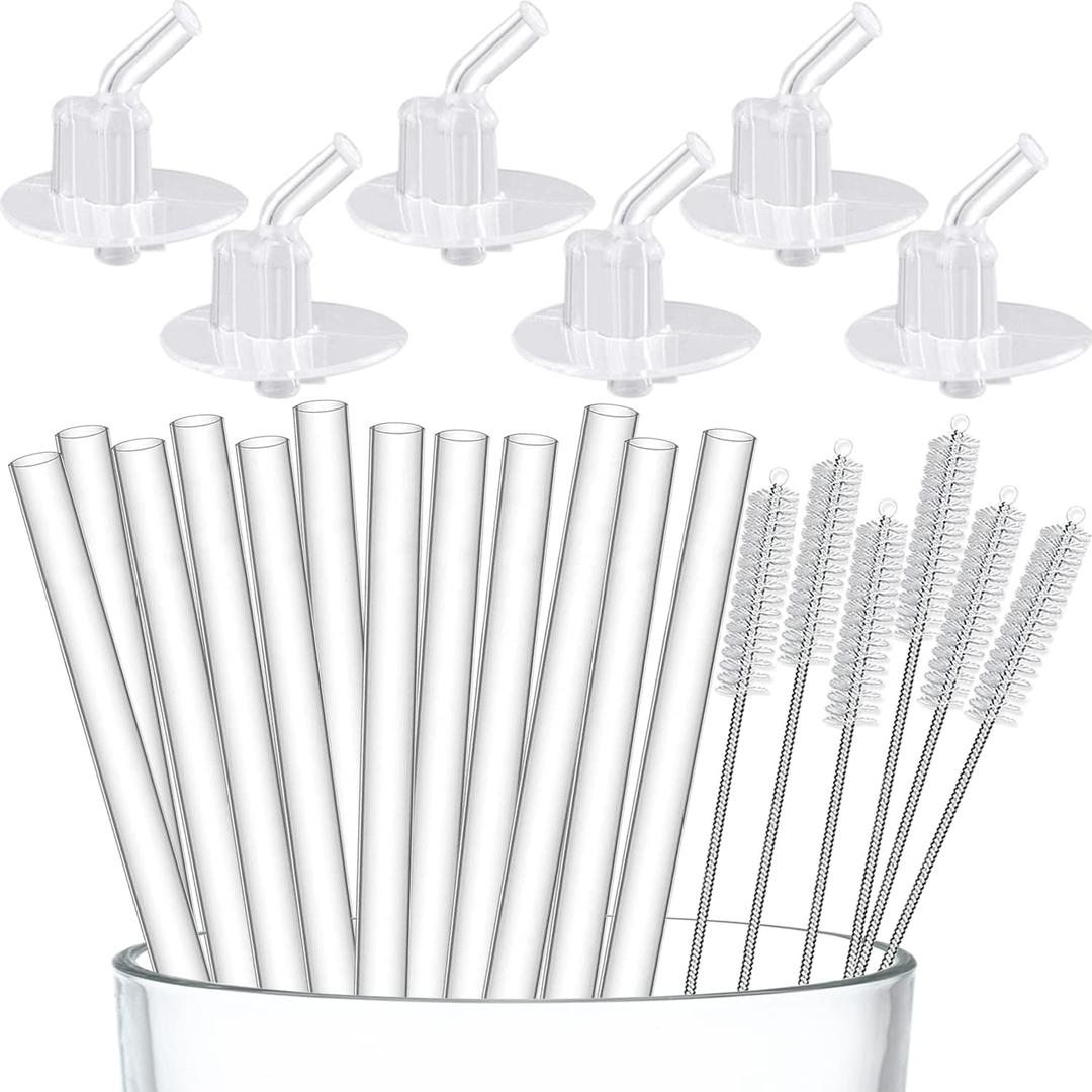 Thermos Funtainer 12oz Straw Set - 12 Silicone Straws + 6 Pop-up Stems + 6 Cleaner Brushes