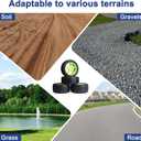 Preglued 12mm Hex Wheel Rims & Rubber Tires with Foam Inserts 3.46" / 88mm Replacement for 1/10 RC Off-Road Car Buggy, Set of 4 (Color 03)