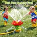 Sprinkler for Kids Outdoor Water Toys: 3 in 1 Flower Toddler Sprinkler Toy, Summer Outside Yard Water Game Toys Attaches to Garden Hose Splashing Fun Toys for 3 4 5 6 7 8 Year Old Boys Girls Gifts