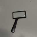 Jumbo Rectangular Handheld Magnifying Glass (3X Magnification)  Scratch Resistant Glass Lens - Large Horizontal Viewing Area