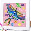 2 x SuanFA Butterfly Diamond Art Kits for Adults Kids,Cute Luna Moth Diamond Painting Frames, Easy Diamond Art Kits for Beginners,Perfect for Gift & Decor with Beautiful Package Box(6x6 inch), Medium