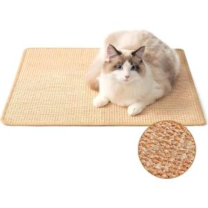 Large Cat Scratch Mat [32 X 20 Inch] Natural Sisal Cat Scratching Mats for Indoor Cats, Durable Cat Scratcher Rug Sisal Pad for Cats Bed, Floor, Couch, Carpets