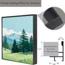 Metal DIY 36x48 Canvas Frame, Canvas Floater Frame for 1-1.25" Deep Canvas Paintings, Canvas Floating Frames (36x48,Black)