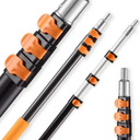 Telescopic Extension Pole, Multi-Purpose Telescoping Pole with Flip-Lock Design, 3-12FT Aluminum Extendable Pole for Painting, Dusting, Cleaning