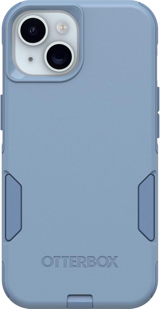 OtterBox iPhone 16e, 15, 14, & 13 Commuter Series Case - Crisp Denim (Blue), Slim & Tough, Pocket-Friendly, with Port Protection, Blue 