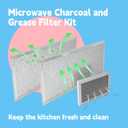 3 Pcs Grease Filter Kit Compatible with GE Microwave Oven JVM6175SF1SS JVM6175SK1SS JVM6175SK2SS JVM6175SK3SS