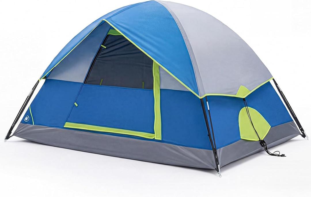OLIXIS Camping Tent 4 Person, Waterproof Windproof Dome Tent with Rainfly and Multi-Directional Ventilation, Quick Instant Tents Setup for Family Outdoor, Backpacking, Hiking