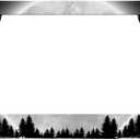 6 x Full Moon Forest License Plate Frame with 2 Holes and Screws - Funny License Plate Frames Decorative - Cars for US Standard Frame for Front and Rear - Metal Plate Frame with Screws 6x12.25 inch