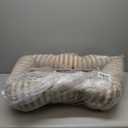 MIXJOY Dog Bed Medium Size Dog, Washable Medium Dogs Bed with Removable Cover, Soft Rectangle Doggy Ded Fluffy Plush Faux Fur Pet Bed with Anti-Slip Bottom, 30"x24"x8", Beige