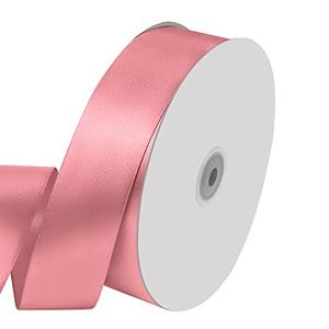 1-1/2 inches Wide x 100 Yards Single Faced Pink Satin Ribbon, Azalea Ribbon Use for Bows Bouquet, Gift Wrapping, Wedding Decoration, Floral Arrangement (Pink)