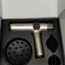 Dual Voltage Travel Hair Dryer with Diffuser - 2000W High-Speed Ionic Diffuser Hair Dryers Gift for Women, Fast Drying, Low Noise, Lightweight, No Heat Damage, European Travel 110V-120V/220V-240V (Gold)