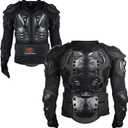 Motorcycle Jacket Full Body Armor, Chest Protection Dirt Bike Gear for Men Motorcycle Gear Motorcycle Armor Motocross MTB Racing Off-Road (Small, Black)